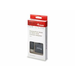 Equip Adaptador DisplayPort (DP) a VGA Macho a Hembra, Full HD 1920x1200, DP 1.1, Aluminio, con pestillo, 15cm Equip Adaptador DisplayPort (DP) a VGA Macho a Hembra, Full HD 1920x1200, DP 1.1, Aluminio, con pestillo, 15cm