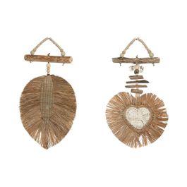 Decoracion Colgante Balines DKD Home Decor Natural 3 x 46 x 26 cm (2 Unidades)