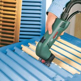 Bosch PDA 180 Lijadora Multi-uso 180W, Sistema SDS, Extracción Polvo, 3 Abrasivos, ideal para Esquinas y Acabados