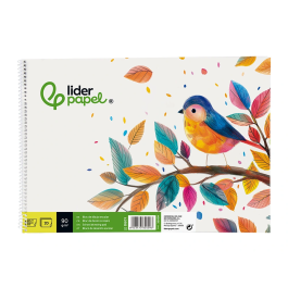 Liderpapel Bloc Dibujo Escolar Espiral 230x325mm 20 Hojas 90 gr/m² Sin Recuadro