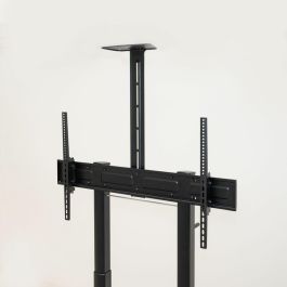 TooQ FS20406HM-B Soporte de Suelo con Ruedas para TV 60-100 Pulgadas, 130 kg, Ajustable en Altura, Negro