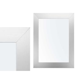 Giftdecor Espejo 39x49 cm Marco Plata Madera MDF Vidrio Decorativo para Hogar (Set de 6)