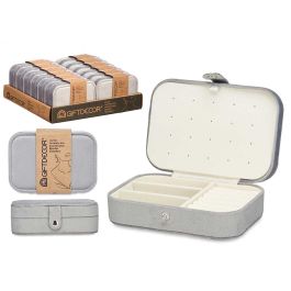 Joyero Rectangular Gris Giftdecor 16x11x6 cm - Terciopelo (12 Unidades) Precio: 116.89000026. SKU: B18VZXM8XE