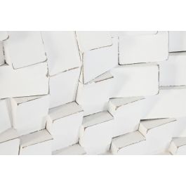 DKD Home Decor Decoración de Pared Moderna Blanca 90x90x4 cm de Madera de Mango y MDF DKD Home Decor Decoración de Pared Moderna Blanca 90x90x4 cm de Madera de Mango y MDF