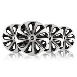 Tapacubos Sicilia Bicolor 15" Plata-Negro Spc 4 Unidades Cs5 SPC1573SVBK Tapacubos Sicilia Bicolor 15" Plata-Negro Spc 4 Unidades Cs5 SPC1573SVBK