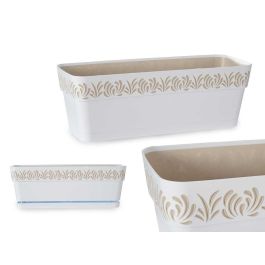 Jardinera Gaia Blanca Stefanplast 50 cm, plástico, 9.5 L, reserva agua (12 Unidades) Precio: 88.78999965. SKU: S3610152