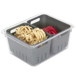 Cook Concept Caja con 2 Cubetas Nevera para Frutas y Verduras 22,5x17,5 cm
