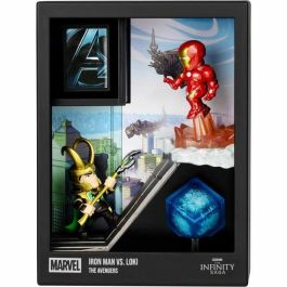 Fandrop Figura Iron Man vs Loki Vitrina con escena de culto + mini póster 18 cm FAN0630996920701