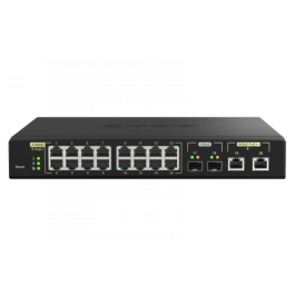 QNAP QSW-M2116P-2T2S switch Gestionado L2 Energía sobre Ethernet (PoE) Negro QNAP QSW-M2116P-2T2S switch Gestionado L2 Energía sobre Ethernet (PoE) Negro