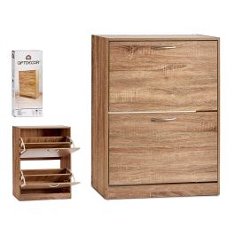 Giftdecor Zapatero de Madera Aglomerado de 2 Pisos Color Roble 60x80x24 cm para Entrada y Hogar Precio: 40.59000055. SKU: B1E9VYGCQS