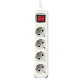 Regleta Enchufes 4 Tomas con interruptor Silver Electronics Blanco Precio: 7.99091139. SKU: S0424973