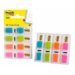 Post-It Index Pequeños Verde, Azul, Naranja, Rosa Brillante - 12x43 mm - 3 Dispensadores X 35 + 1 gratis Precio: 5.79000004. SKU: B1H4C7X6WY