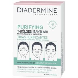 Diadermine Tiras Purificantes Faciales Piel Normal-Mixta para Acné Puntos Negros y Poros | Elimina Impurezas Mujer 6 Unidades