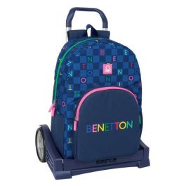Mochila Escolar con Ruedas Benetton Damero Azul marino 30 x 46 x 14 cm Precio: 35.50000003. SKU: B1CQP6P85V