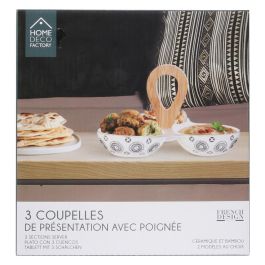 Home Deco Factory Plato Bol 3 Departamentos Con Asa Mirage Ideal Aperitivos