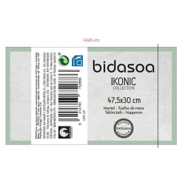 Bidasoa Ikonic Mantel Individual Textil Blanco y Negro 47,5x30 cm (36 Unidades)