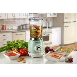 Ariete 583/04 Batidora de Vaso Vintage con Vaso de Vidrio, 4 Velocidades, Color Verde