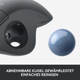 Logitech M575 ERGO Wireless Trackball - Ratón Ergonómico Inalámbrico Graphite