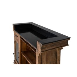 Giner y Colomer Mueble Bar Madera de Mango Granito 150 cm Marrón