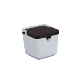 DKD Home Decor Azucarero Basicos Porcelana Bambu Blanco Marron Oscuro 9 x 9 x 10.5 cm (4 Unidades) Precio: 20.98999947. SKU: B1A8YFRJ3S