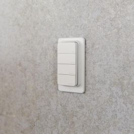Shelly Plug & Play "Blu RC Button 4" Fernbedienung, 4-fach, 16 acciones, con soporte magnético, Blanco