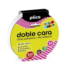 Plico Cinta Adhesiva Doble Cara Transparente 50m x 30mm para Goma EVA, Cartón, Papel, Textiles y Scrapbooking. Ideal Manualidades. Precio: 11.58999952. SKU: B13VVVM74A