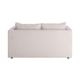Sofá 2 Plazas Crema Tejido-Madera 165 X 96 X 86 cm