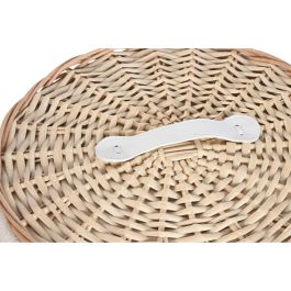 DKD Home Decor Cesta Ropa Boho de Mimbre y Poliéster Natural 45 x 55 x 45 cm Set de 3 unidades