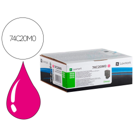 Lexmark 74c20m0 Magenta 3000 Páginas Toner Original para CX725de / CS720de / CS725de Precio: 205.69000056. SKU: S8412005