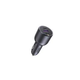 Ugreen 35025 Cargador Rápido de Coche 130W 3 Puertos USB-C y USB-A para Portátil y Teléfono Gris