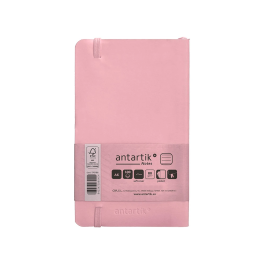 Antartik Cuaderno A6 Tapa Blanda Rayas Rosa Pastel 100 Hojas 80 gr FSC