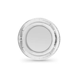 Set de 12 platos de cartón plata Algon 18 cm (18 Unidades) Set de 12 platos de cartón plata Algon 18 cm (18 Unidades)