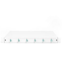 DIGITUS LWL Spleißbox 1HE bestückt 6x LC DX OM3 grau