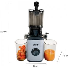 Unold 78275 Slow Juicer Sam Exprimidor Lenta, 80 RPM, 0.8 L, Carbón vegetal