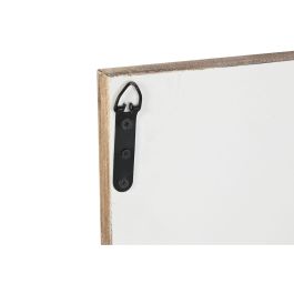 DKD Home Decor Decoración de Pared Estilo Moderno, Colores Blanco y Natural, Fabricado en Madera de Mango y MDF, Medidas 90 x 90 x 3 cm