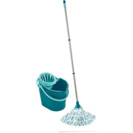 LEIFHEIT Juego de limpieza de suelos Fregona clásica 56792 Juego de limpieza de Leifheit Fregona de viscosa cesta cubo muy absorbente
