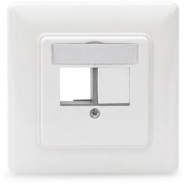 DIGITUS Leerdose mit Zentralplatte u. Rahmen. 2x Keystone