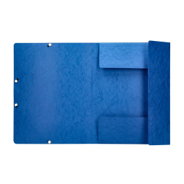 Q-connect Carpeta kf02167 Gomas Cartón Símil Prespán Solapas 320x243 mm Azul