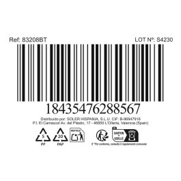 Inde Botella Gotland 1 Litro Transparente - 8,5 x 31,5 cm (12 Unidades)