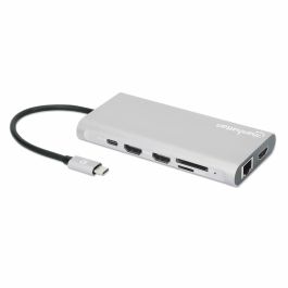 MANHATTAN 12-en-1 Docking Station USB-C con 3xHDMI, 4xUSB, DisplayPort y RJ45
