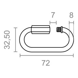 Edm Esl01 Eslabón Rápido Acero Galvanizado 8 mm