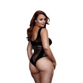 Bodi Jacquard V Teddy Talla Grande Baci Lingerie BW3134-BLKQS Negro XL Queen Bodi Jacquard V Teddy Talla Grande Baci Lingerie BW3134-BLKQS Negro XL Queen