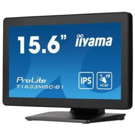 Monitor Iiyama 15,6" Pcap Bezel Free Front, 10P Touch, 1920X1080, Displayport, Hdmi, 385Cd/M² (With Touch), Speakers, Usb Interface Hub 2X 2.0, External Power Adapter, 10P Touch With Supported Os (T1633MSC-B1) Monitor Iiyama 15,6" Pcap Bezel Free Front, 10P Touch, 1920X1080, Displayport, Hdmi, 385Cd/M² (With Touch), Speakers, Usb Interface Hub 2X 2.0, External Power Adapter, 10P Touch With Supported Os (T1633MSC-B1)