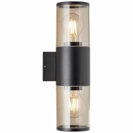 Brilliant BRI4004353405686 Aplique Exterior Sergioro Depoli Negro 2 Lámparas E27 20W Bombilla no Incluida