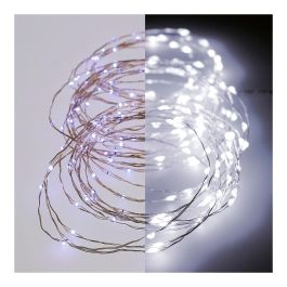 Lumineo Guirnalda Micro LED 180 Luces Frías, Multifunción con 8 Efectos, IP44 Exterior/Interior, Cable Plateado, 14m