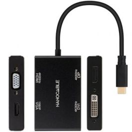 Hub USB-C NANOCABLE 10.16.4307 Negro Hub USB-C NANOCABLE 10.16.4307 Negro