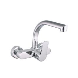 Edm Grifo monomando de cocina caño bajo empotrado serie Altea cromado, cartucho cerámico, cuerpo latón, ref.01189/01660/01668