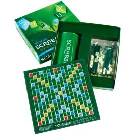 Mattel Games Scrabble Voyage Juego de mesa portátil con tablero texturizado para viajes, fichas seguras, +10 años