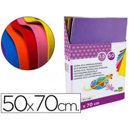 Liderpapel Goma Eva Expositor 50 Planchas x 10 Colores Surtidos 50x70 cm 1,5 mm Espesor Precio: 86.49999963. SKU: B1GT22X38G