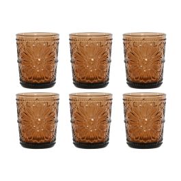 Vaso Basicos DKD Home Decor Ambar 8.5 x 10.5 x 8.5 cm Set de 6